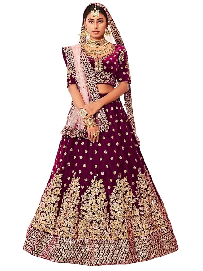 Bridal Zari Embroidered Bridal Lehenga Choli